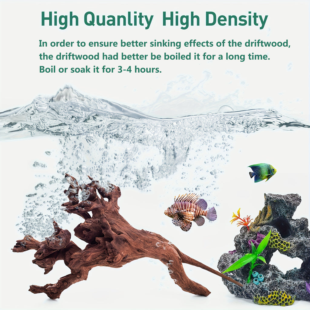 3pcs Natural Large Driftwood For Aquarium Decor, Sinking Wood Fish Tank Decor For Aquarium, Reptile Tank House Of Avana