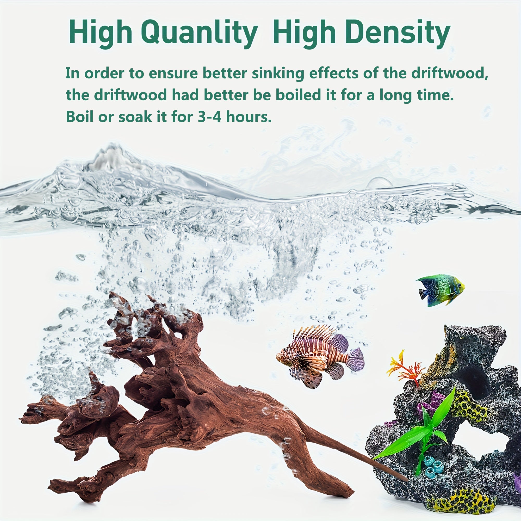 3pcs Natural Large Driftwood For Aquarium Decor, Sinking Wood Fish Tank Decor For Aquarium, Reptile Tank House Of Avana