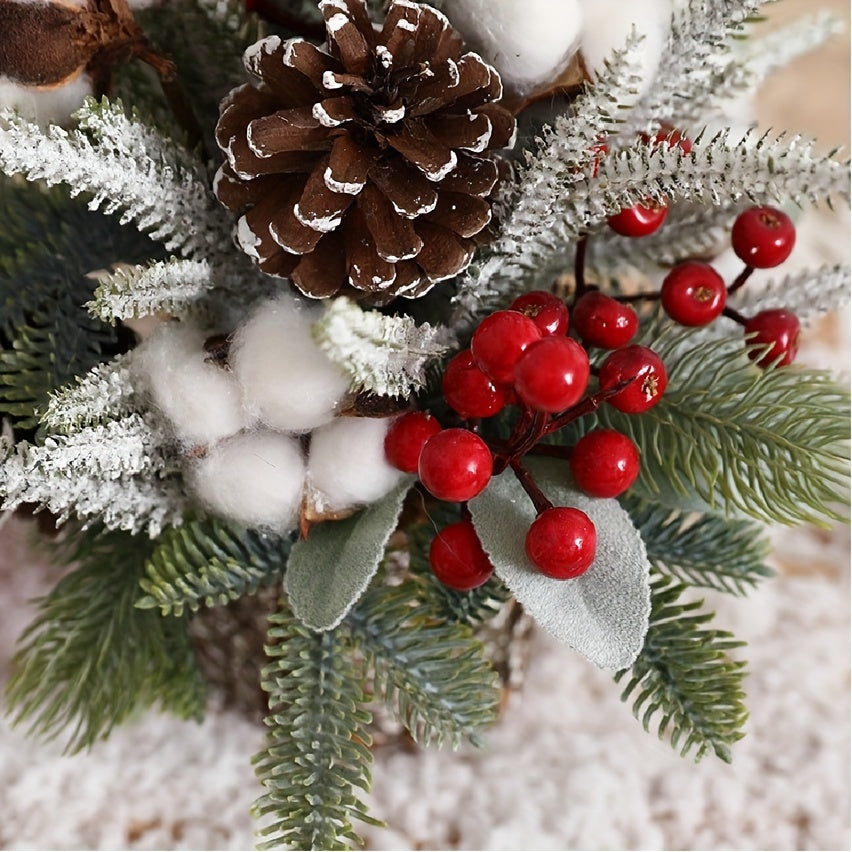 1pc Tabletop Christmas tree Christmas decorations home decoration simulation PE bark barrel tree Christmas props scene layout decoration House Of Avana