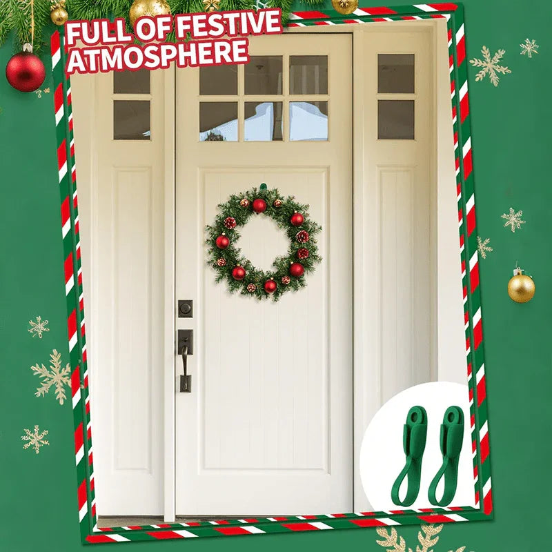 6/12/15pcs Christmas Wreath Hooks Set | Stretchable and Reusable Silicone Adhesive Hangers for Cloaks, Fireplace Stockings, and Wreath Hanging, No-Drill Invisible Installation, Strong Self-Adhesive, Durable Adhesive for Chris House Of Avana