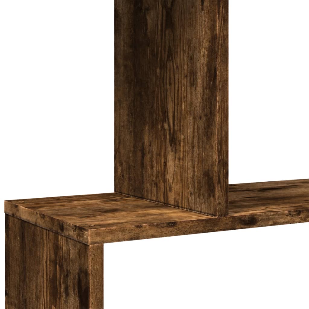 Room Divider Bookcase 6-Tier Smoked Oak 70x24x193 cm Engineered Wood House Of Avana