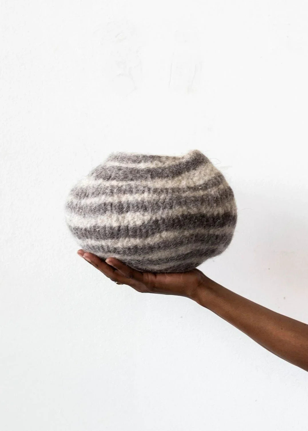 Grey Pathways Decorative Wool Ukhamba Bowl Kanju Interiors