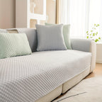 Breathable Ice Silk Light Gray Couch Cover - Cooling & Anti-Scratch topspet
