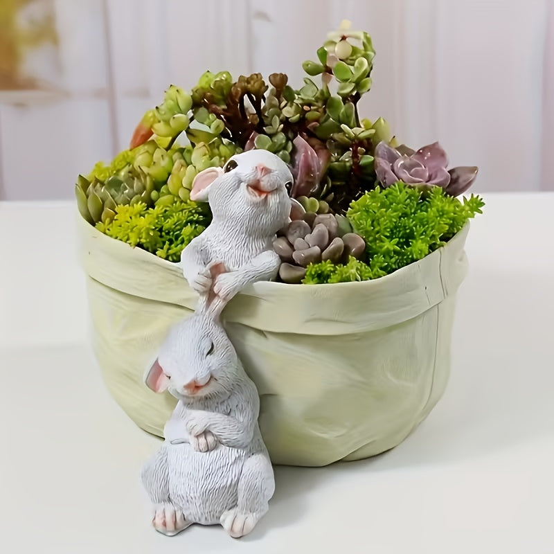 Rabbit Sculpture - Decorative White Small