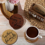 6pc Wooden Heart Coasters with Holder - House Of Avana