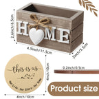 6pc Wooden Heart Coasters with Holder - House Of Avana