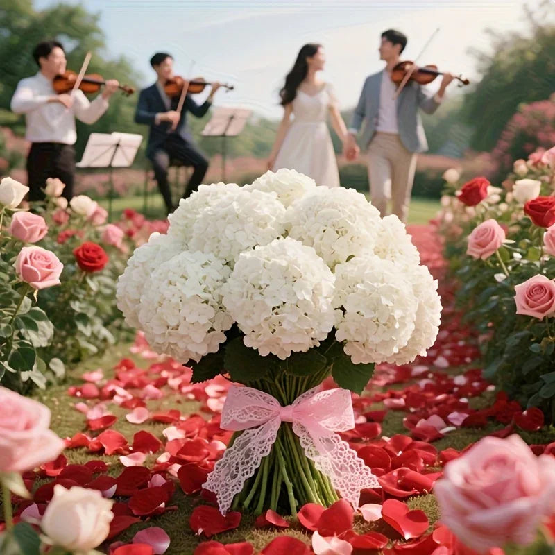S Artificial White Hydrangea Suit-home Decoration Simulation Flower-uv-resistant Plastic Vine Garnet,... - House Of Avana