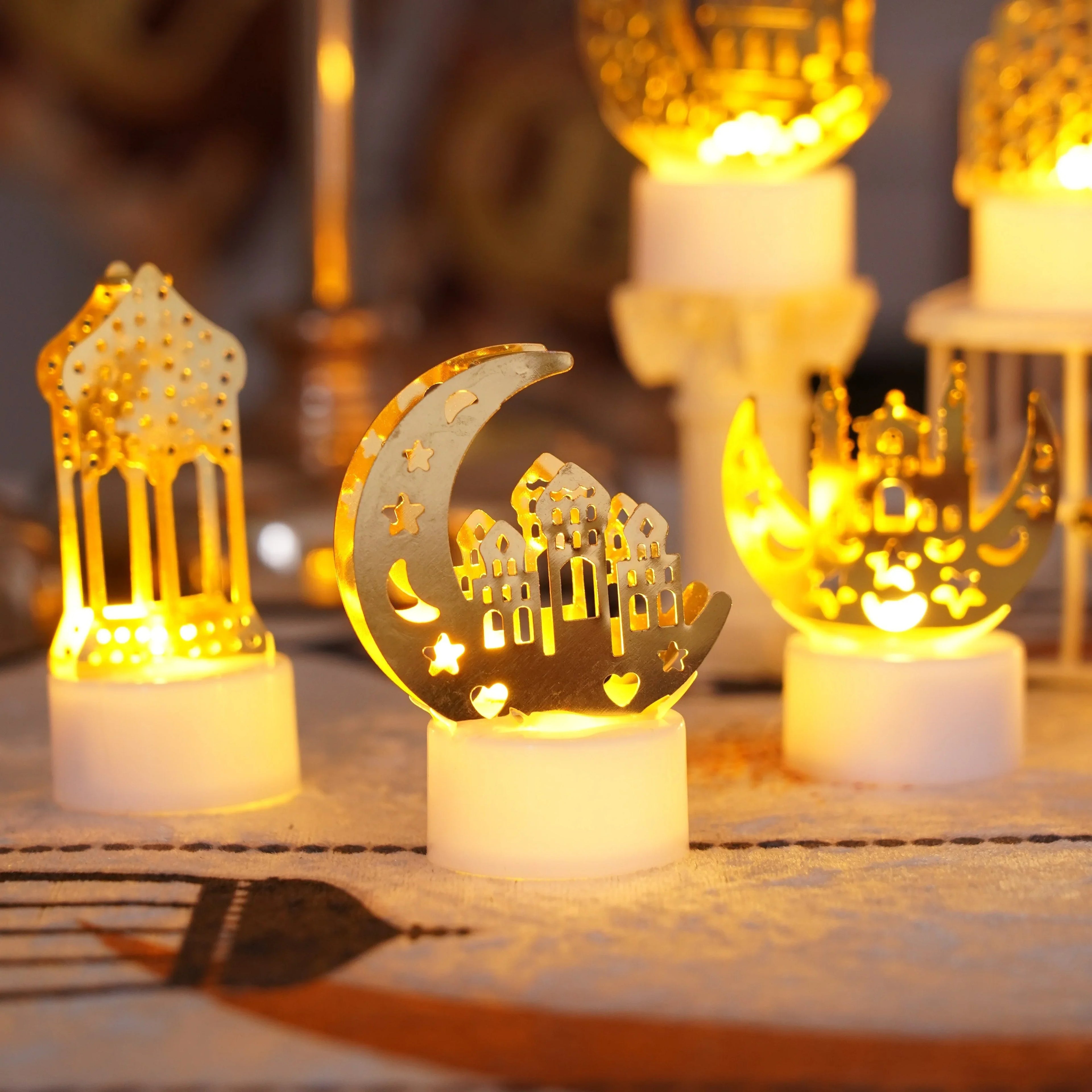 6pack Ramadan Decorations Lights, Eid Decorations, Ramadan Eid Lights, Decorative Table Lights, Ramadan LED Lights, Suitable For Ramadan Outdoor Home Mubarak Eid Decorations House Of Avana