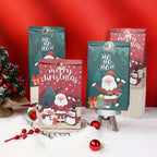 6pcs,Christmas Paper Handbag with Stickers,Red Green Santa Claus Snowman Penguin Design Gift Bag,Merry Christmas Decoration for Home,Xmas Decor,Natal Navidad Noel Decor,New Year Supplies,Christmas Gift Packaging Bag House Of Avana