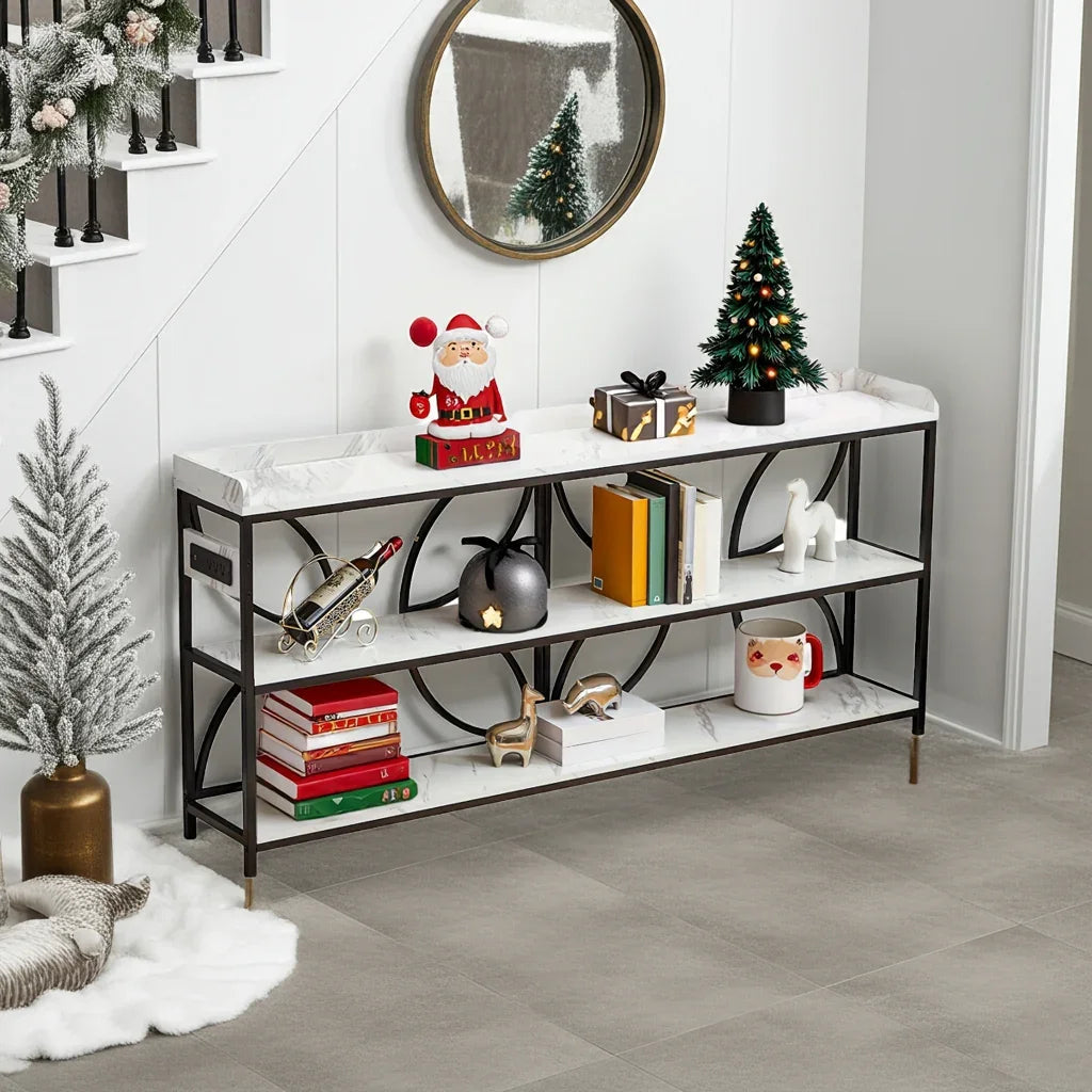 70.9 Extra Long Console Table with Outlets House Of Avana