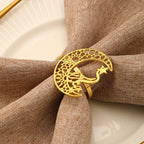 Napkin Rings - Moon Shaped Metal