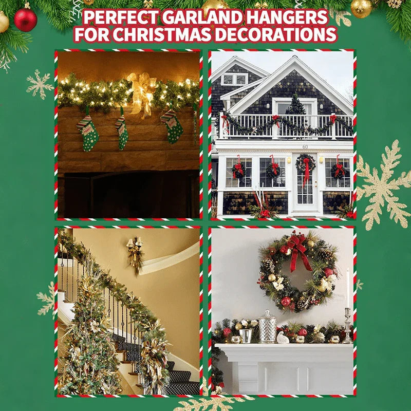 6/12/15pcs Christmas Wreath Hooks Set | Stretchable and Reusable Silicone Adhesive Hangers for Cloaks, Fireplace Stockings, and Wreath Hanging, No-Drill Invisible Installation, Strong Self-Adhesive, Durable Adhesive for Chris House Of Avana