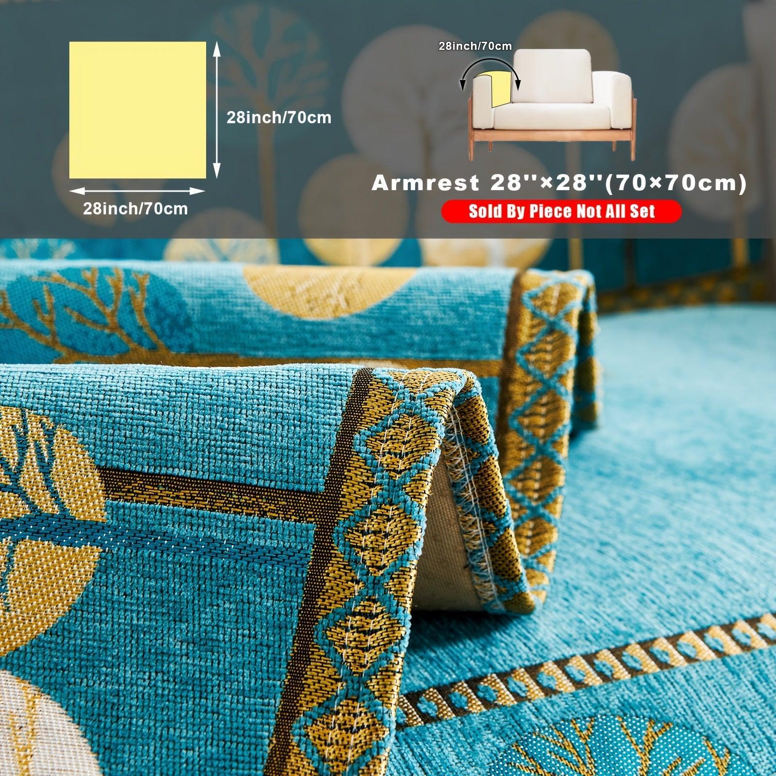 Pet Proof Couch Cover - Boho Chenille Sofa Cover with Tree Embroidery topspet