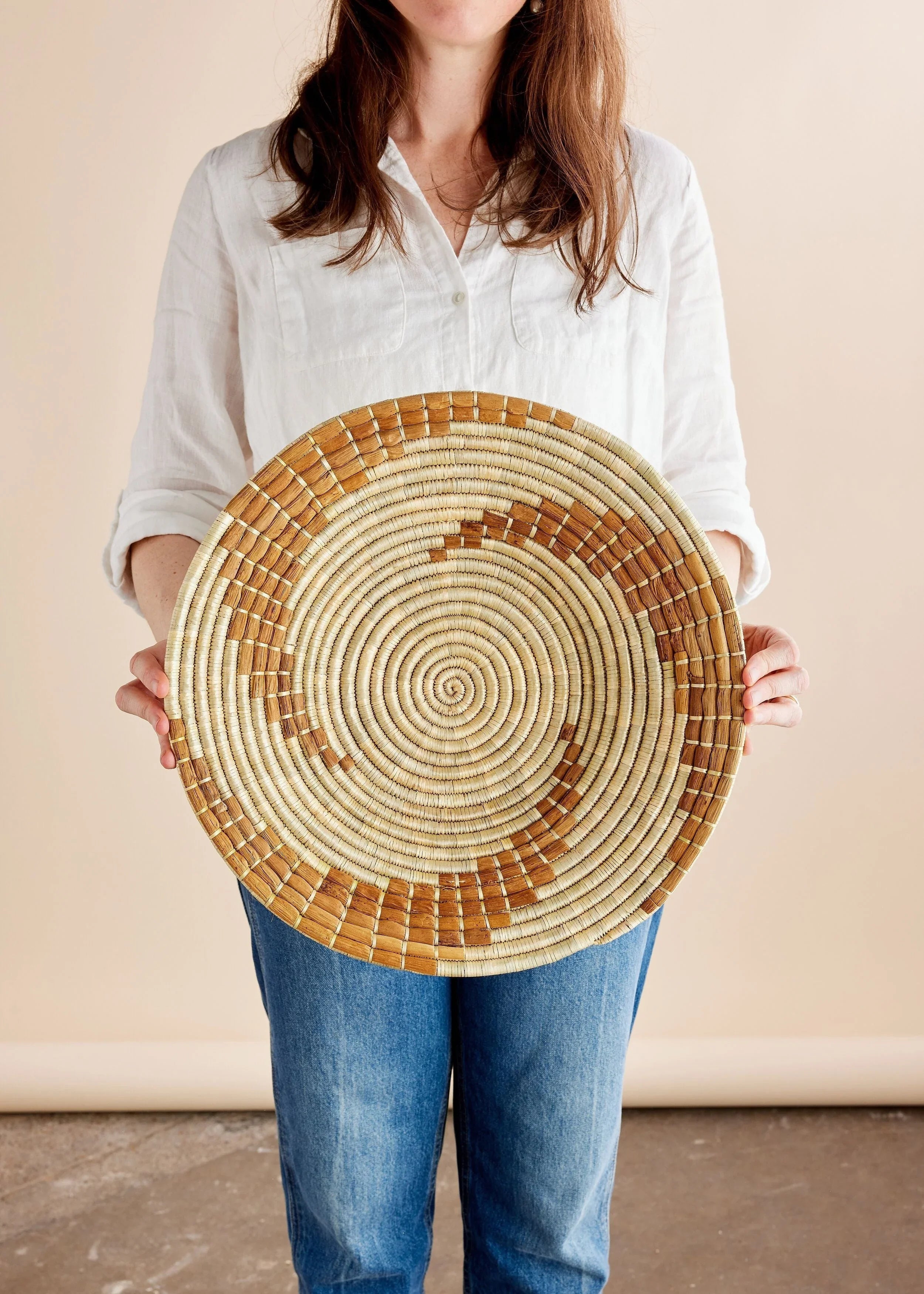 Bahari Banana Bark Wall Basket Kanju Interiors