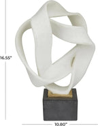 Modern Abstract Ribbon Sculpture – Luxury Resin Home Decor Ornament