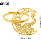 Napkin Rings - Moon Shaped Metal