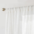 Farmhouse Semi Sheer Curtains 2 Panels Light Filtering Window Drapes with Rod Pocket Sleep Zone