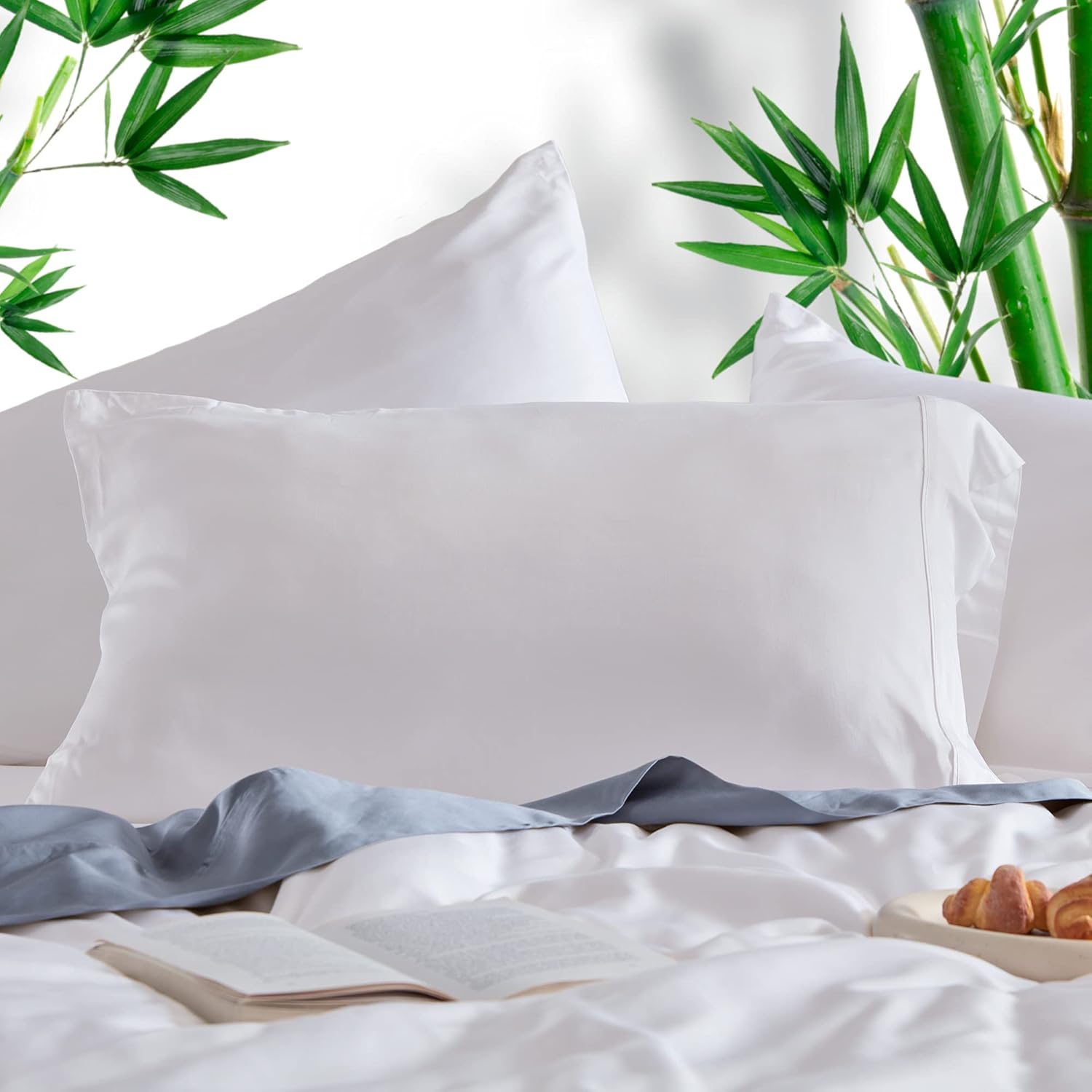 100% Rayon Bamboo Pillowcase Set of 2 Pack