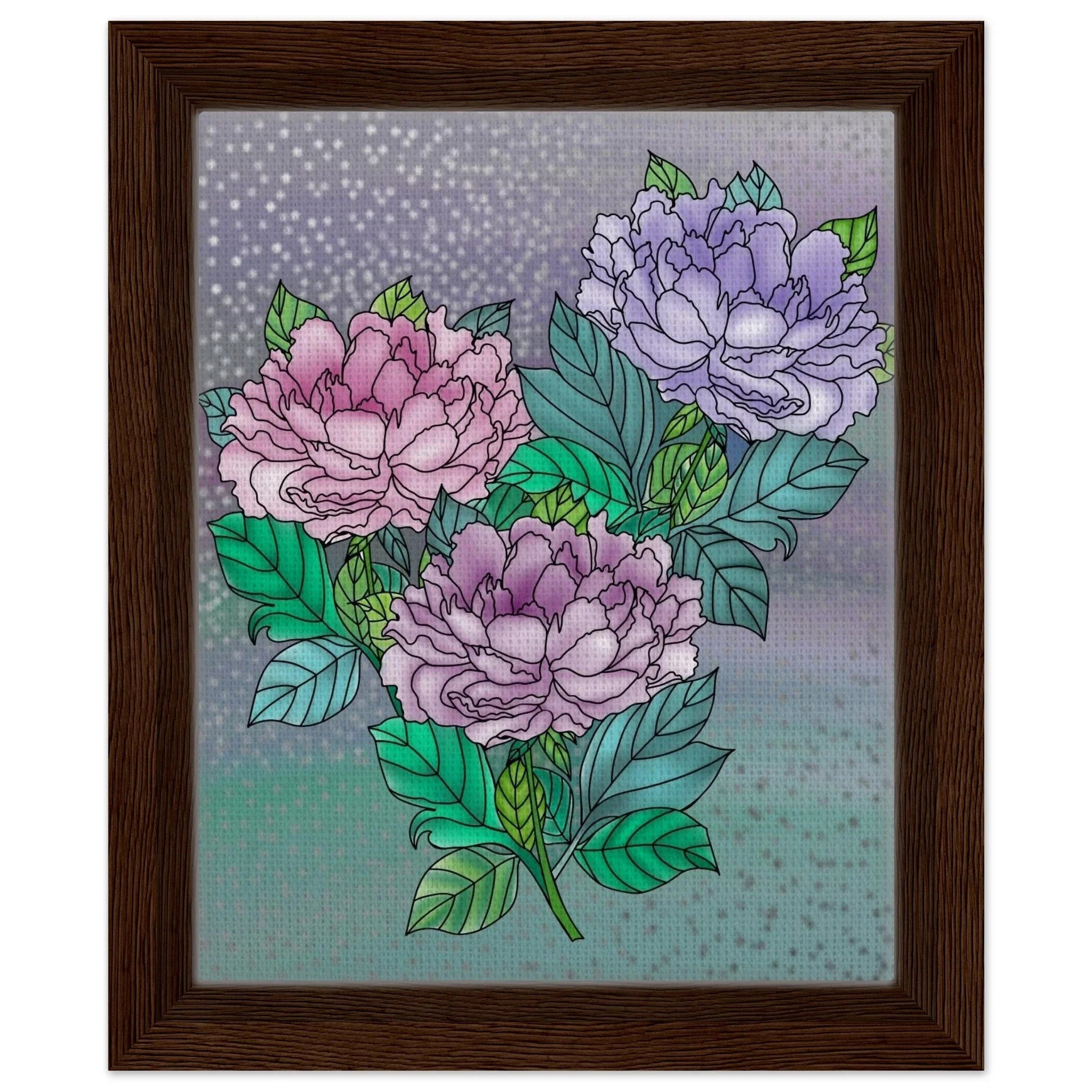Sparkling Floral Framed Canvas – Muted Elegance for Your Space Marissa's Boutique