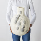 Pebble Hand-Felted Wool Gourd Basket Kanju Interiors