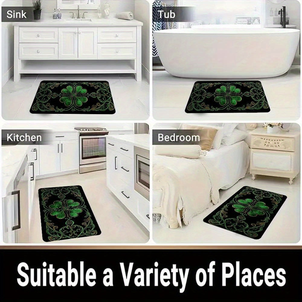 Rug - Modern Velvet Black Green