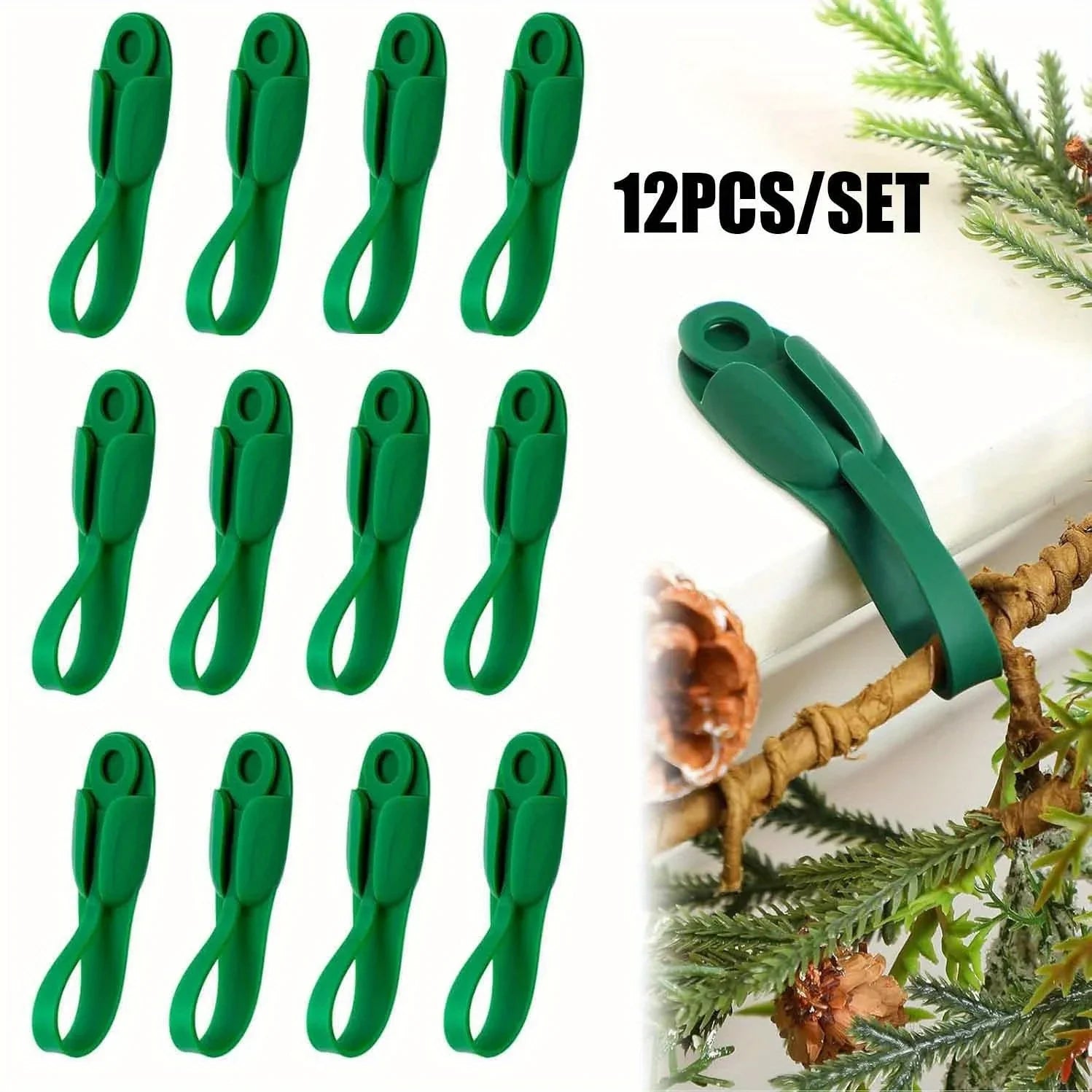 6/12/15pcs Christmas Wreath Hooks Set | Stretchable and Reusable Silicone Adhesive Hangers for Cloaks, Fireplace Stockings, and Wreath Hanging, No-Drill Invisible Installation, Strong Self-Adhesive, Durable Adhesive for Chris House Of Avana
