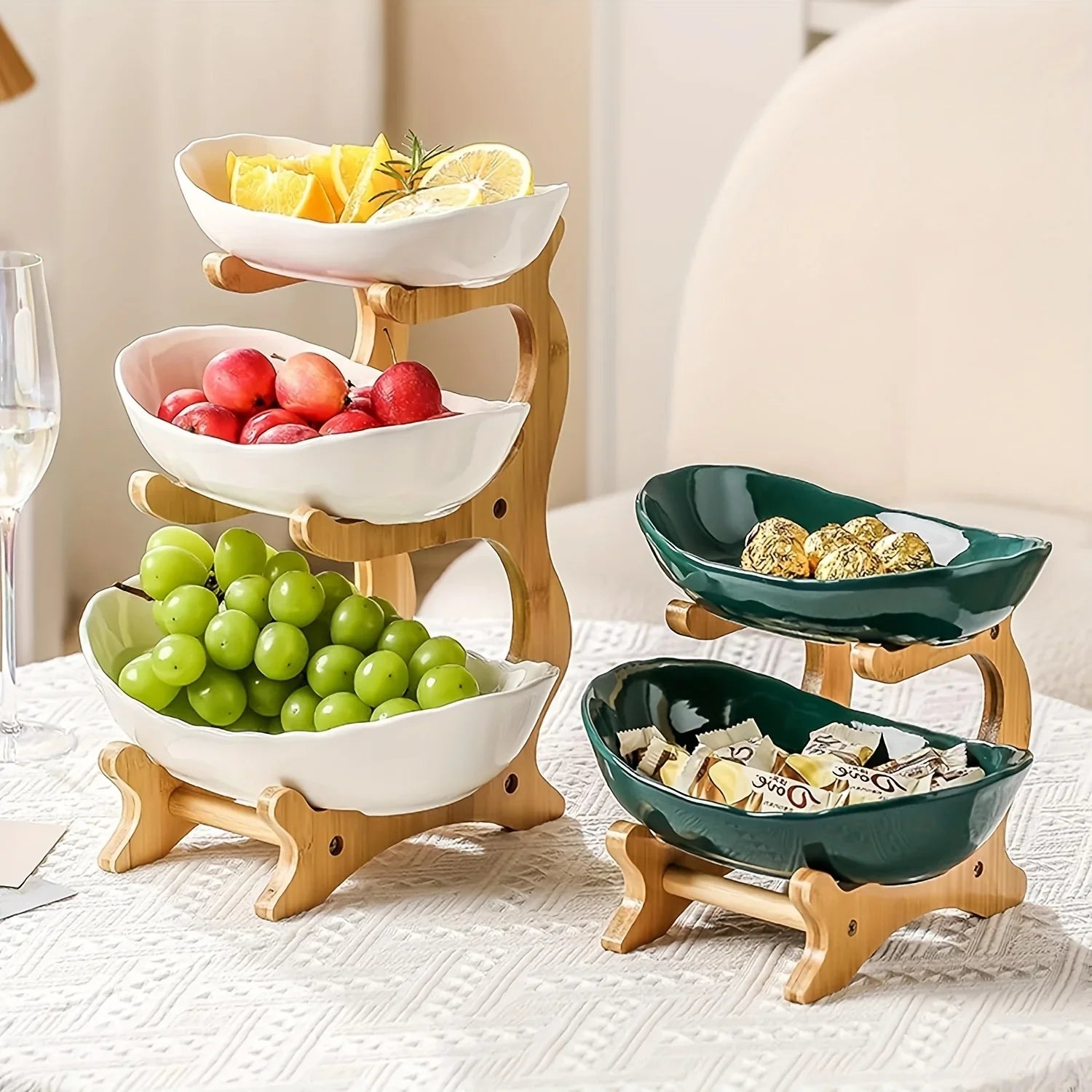 Fruit Basket - 2-Tier Wood