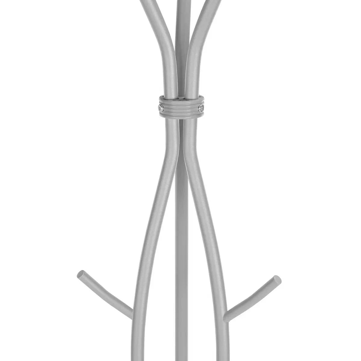 74-inch Freestanding Silver Metal Coat Rack Entryway Hall Tree Umbrella Stand