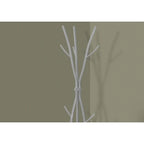 74-inch Freestanding Silver Metal Coat Rack Entryway Hall Tree Umbrella Stand