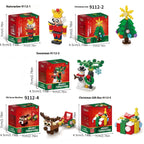 10-in-1 Mini Christmas Series Building Blocks Set, Christmas Gift Assembly Toy, Santa Claus and Snowman Model Kit, Holiday Birthday Gift, Halloween Thanksgiving Tabletop Decor, 352pcs with 10 Small Models or Combine into One House Of Avana