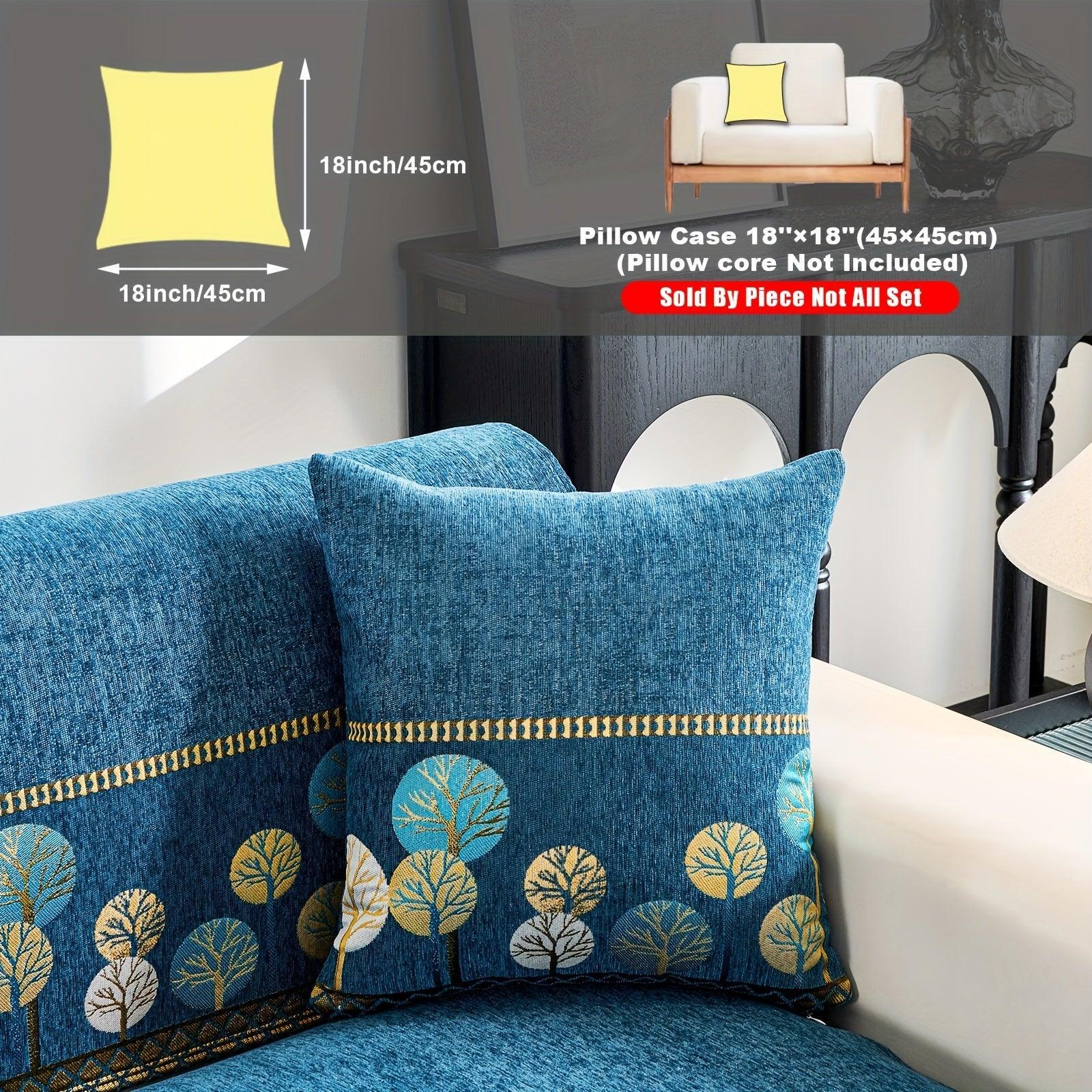 Pet Proof Couch Cover - Boho Chenille Sofa Cover with Tree Embroidery topspet