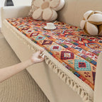 Quilted Sofa Cover - Non-Slip Thickened Ethnic Style