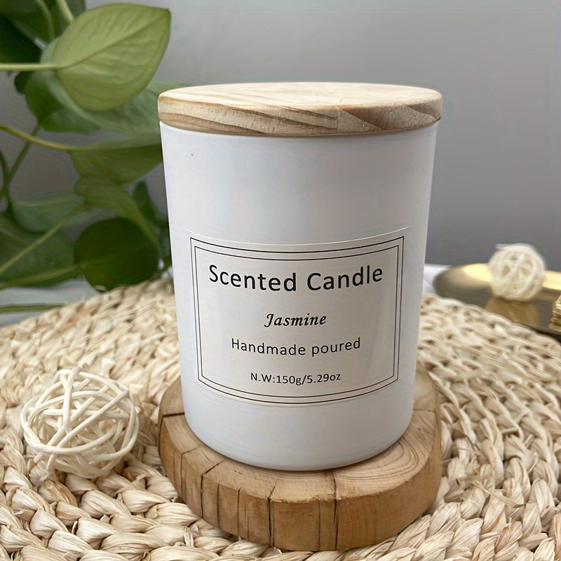 6 Bottles, Scented Candle, 150g (5.29oz) Smokeless Candle, 45 Hours Burning Time, Vanilla, Jasmine, Lavender, Home, White Glass Gift Box, Wedding, Birthday, Halloween, Thanksgiving, Christmas, Mom, Friend, Wife Sister Women H House Of Avana