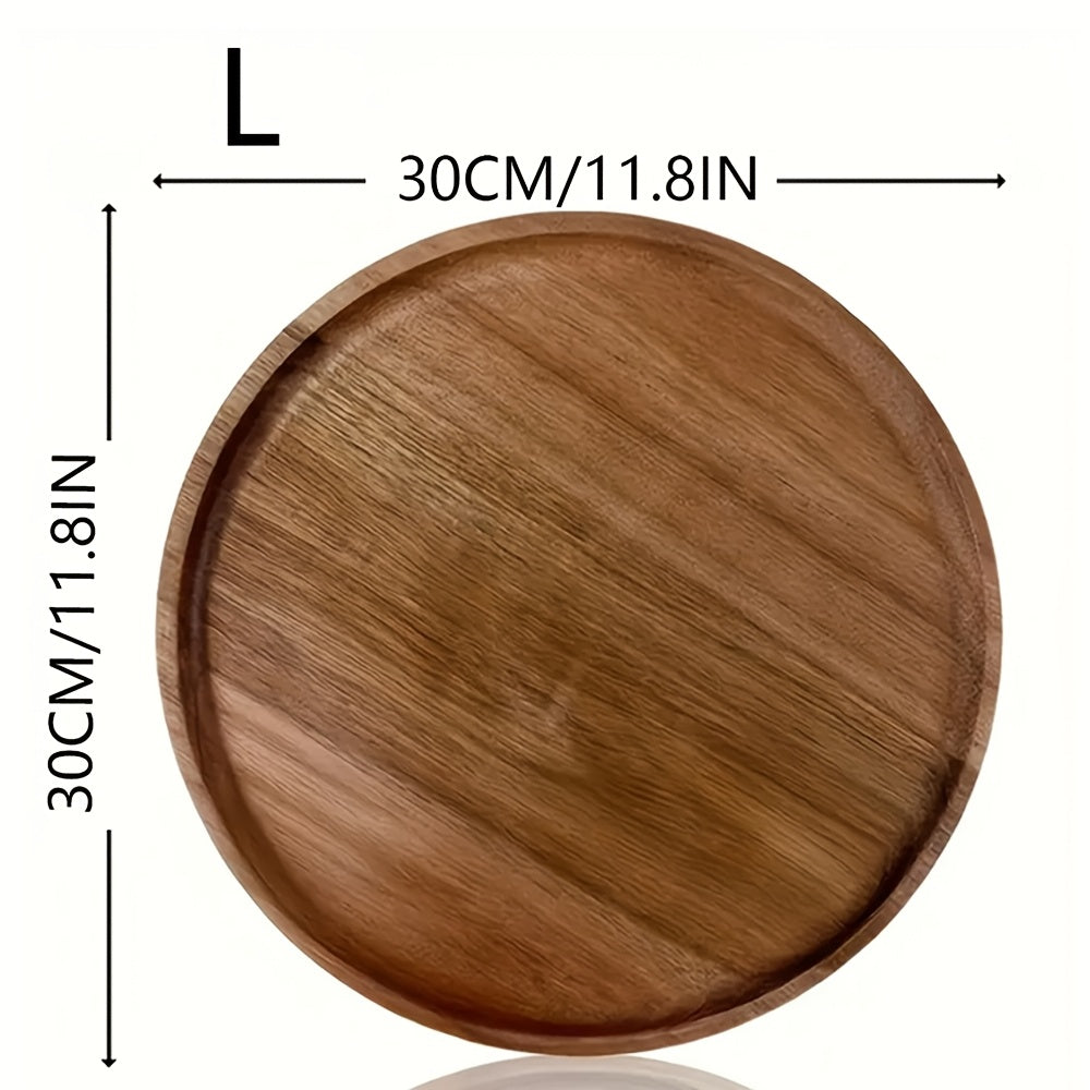 Tray - Rustic Wooden Round