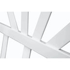 77-inch Outdoor White Vinyl Lattice Garden Trellis with Arched Top