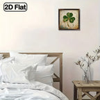 Shamrock Sign - Rustic Wooden Green 8x8 Inch