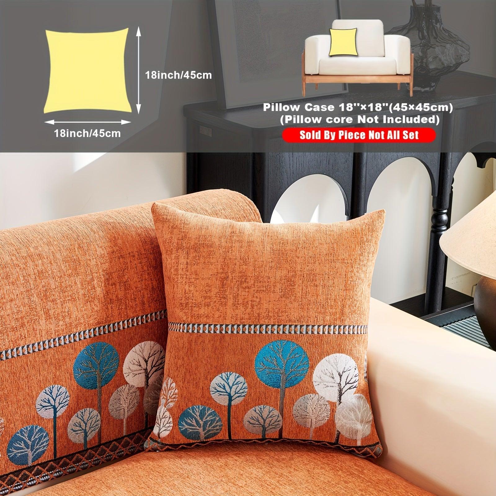 Pet Proof Couch Cover - Boho Chenille Sofa Cover with Tree Embroidery topspet