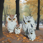 1 Set Realistic Resin Owl Statues - Garden Bird Deterrent Decor, Lifelike Outdoor/Indoor Scarecrow Owls with Expressive Eyes, Durable Weather-Resistant Animal Sculptures for Lawn, Patio, Tabletop - No Batteries/Electricity, O House Of Avana