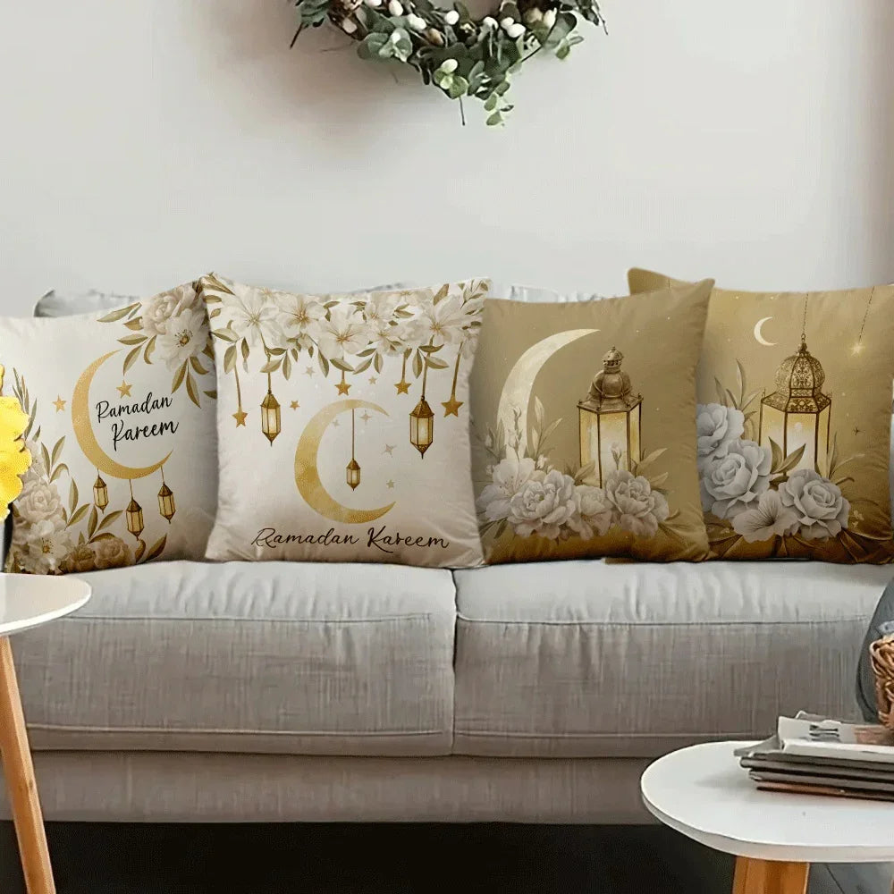 Pillowcase - Printed Golden 4pcs Set