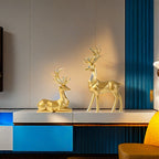 2pcs/set of reindeer, Christmas and New Year wedding small statue decoration, office desk, home decoration crafts, room decoration reindeer and TV cabinet creative reindeer accessories, perfect living room and warm decoration House Of Avana