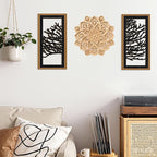 Wall Art - Unpainted White Wood Floral