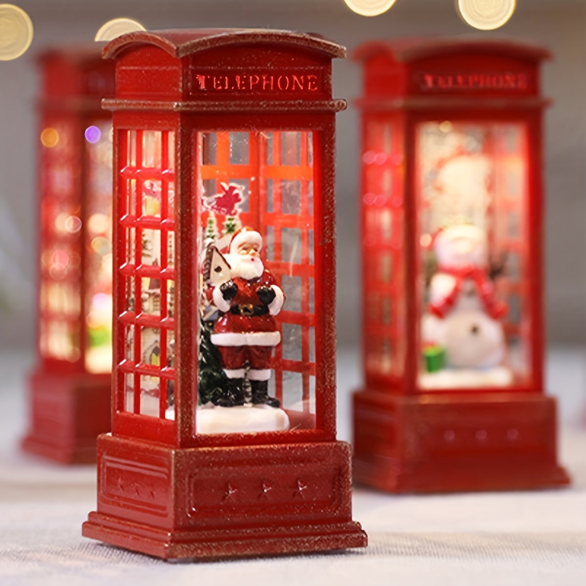 1/3pc Christmas phone box decorations Christmas Eve Santa Claus, snowman Christmas tree wind light decorations decorate Christmas gifts, cabinet fireplace ornaments House Of Avana