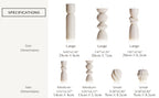 7-Pack Large Ribbed Pillar Candles - Soy Wax Handmade Home Decor Candles For Housewarming Gift, Shelf Decor, Wedding, Dining Table Centerpiece House Of Avana