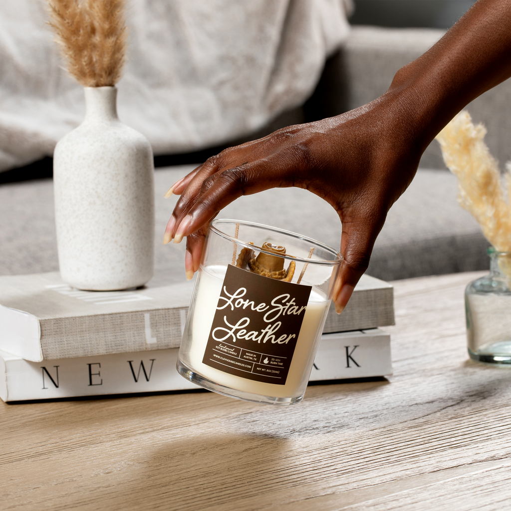 Lone Star Leather Container Candle