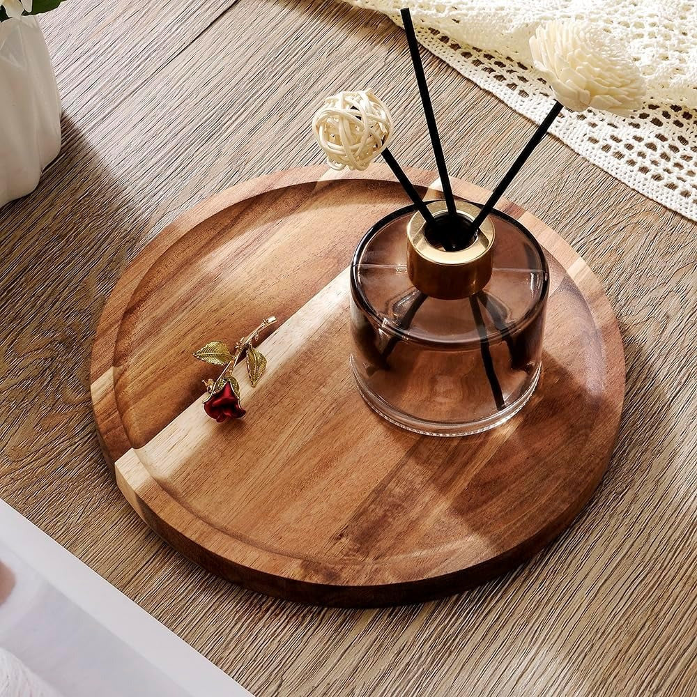 Tray - Rustic Wooden Round