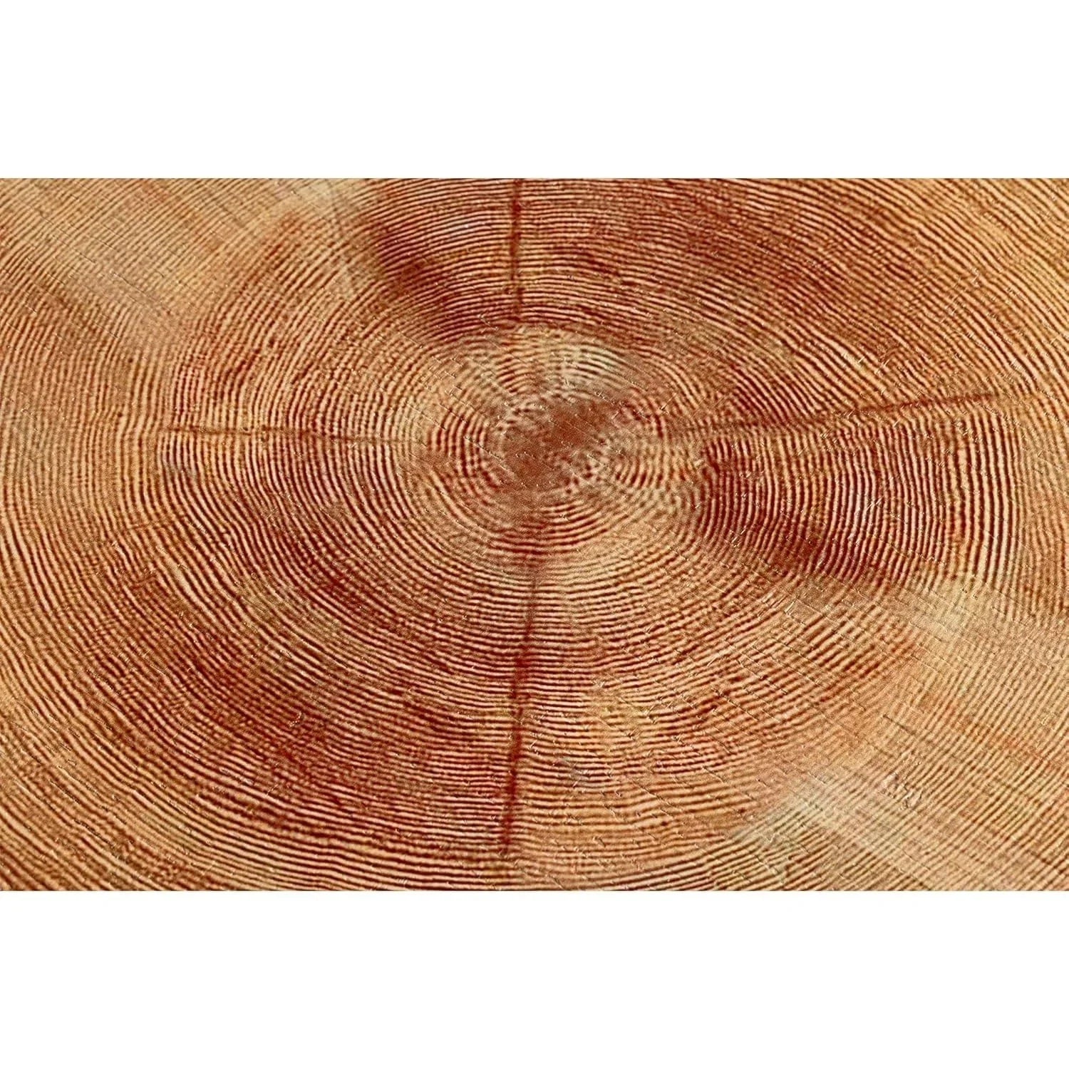 [Modern Farmhouse Nesting Table] Modern Farmhouse Nesting Table Round Natural Finish with Handcrafted Ring Motif, Light Red + Wood Color Furniture for Home, Storage Shelves, Nightstand, Living Room Coffee Table Set House Of Avana