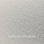 Teddy Boucle Fabric White 1 Seater Swivel Sofa with Footstool MIRIELLE House Of Avana