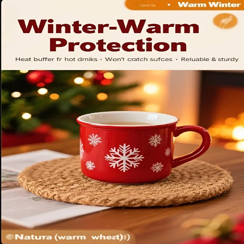 Placemats - Heat Resistant Woven Wood Round