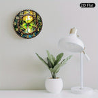 Wall Clock - Silent Wooden Round