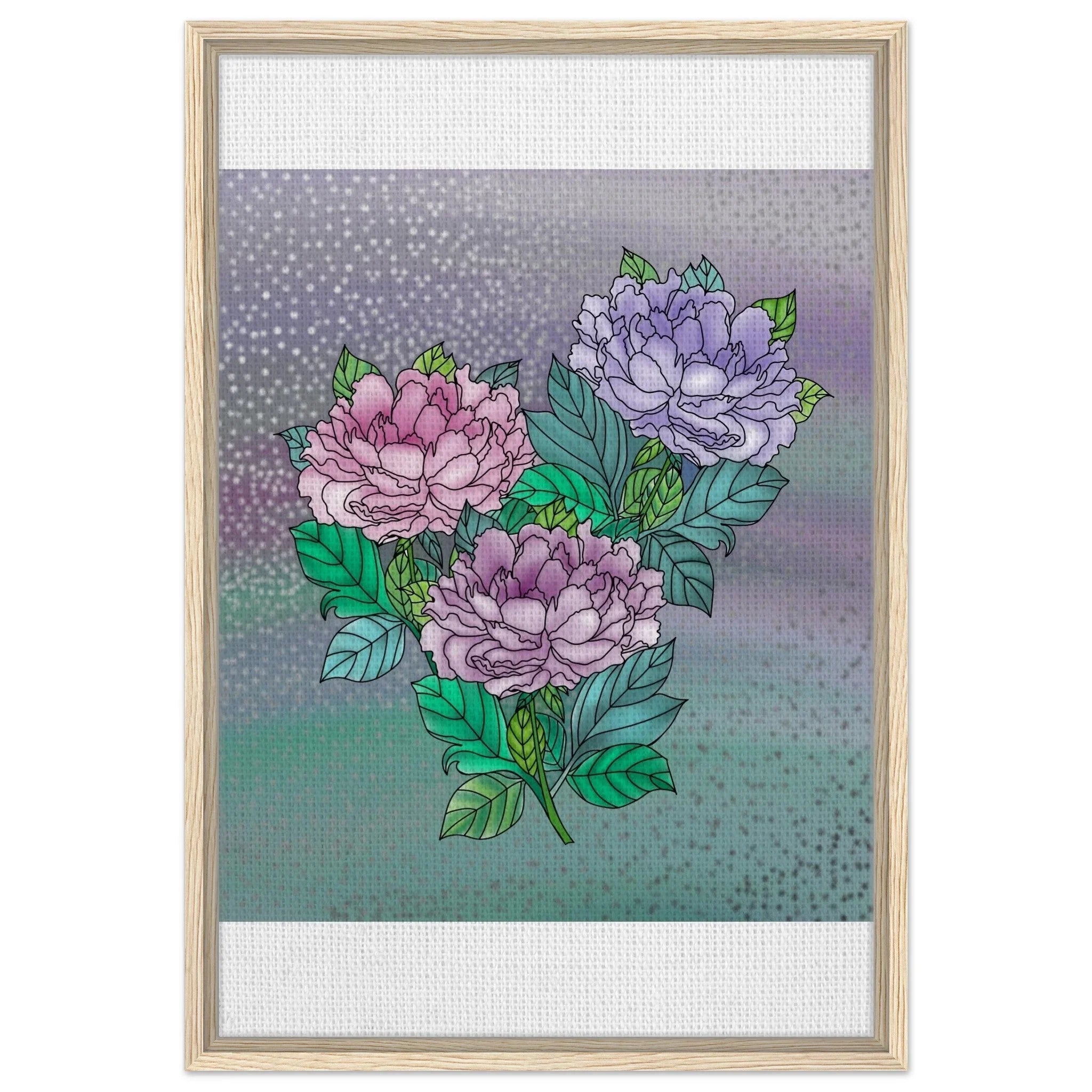 Sparkling Floral Framed Canvas – Muted Elegance for Your Space Marissa's Boutique